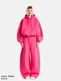BUBBLE SWEATPANTS - HOT PINK