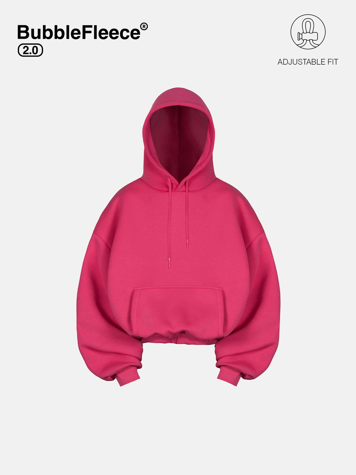 BUBBLE HOODIE - HOT PINK