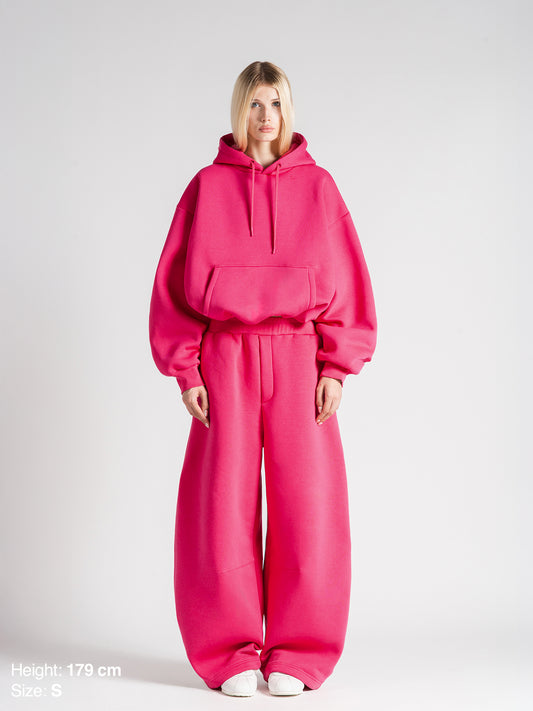 BUBBLE HOODIE - HOT PINK