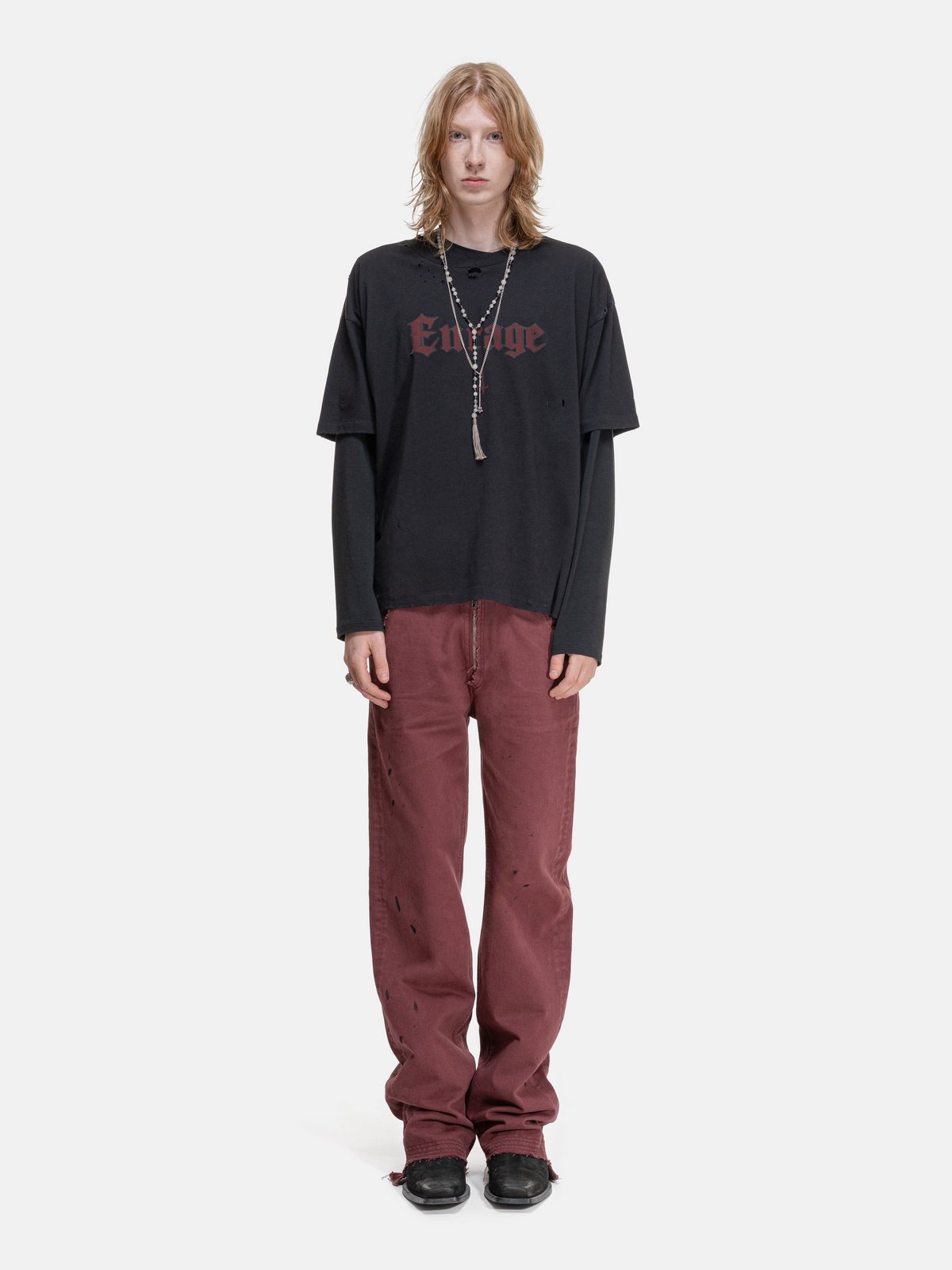 CASINO PANTS - BURGUNDY