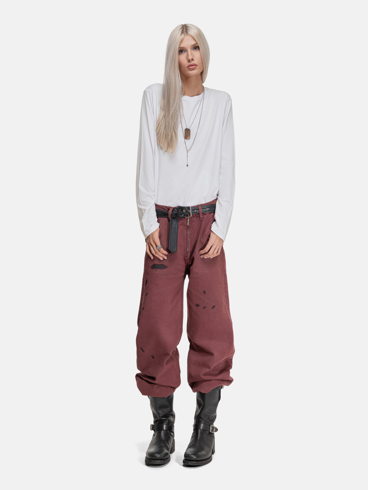 CASINO PANTS - BURGUNDY