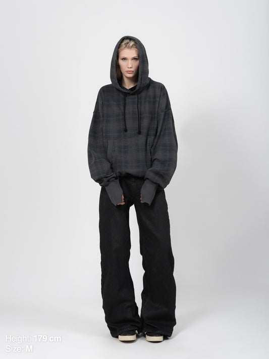 2010 HOODIE - BLACK CHECKERED