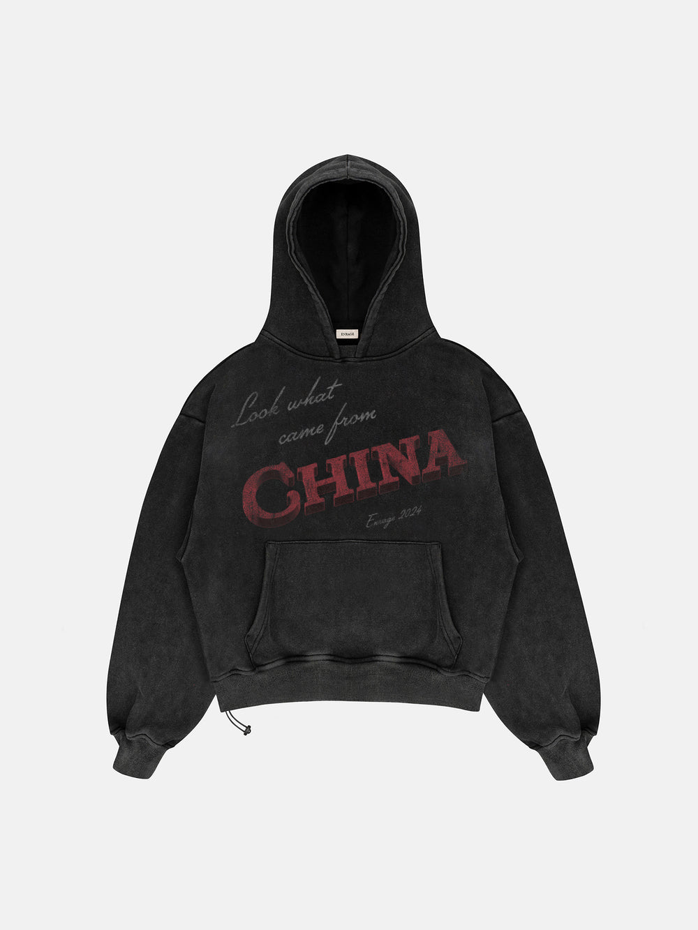 CHINA EDITOR'S CUT WASHED BLACK HOODIE