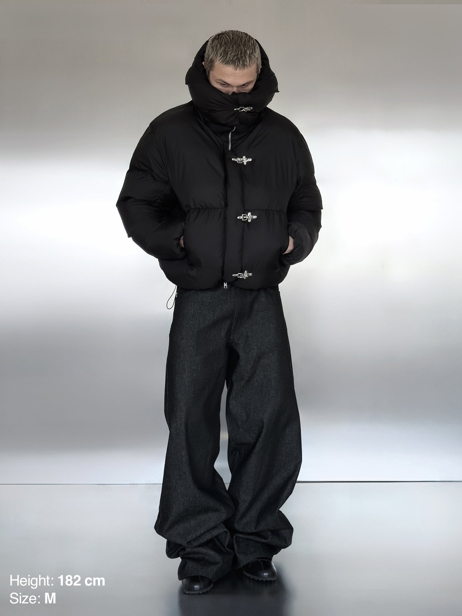 Italian Fireman Hooded Jacket Padded M 【公式通販】
