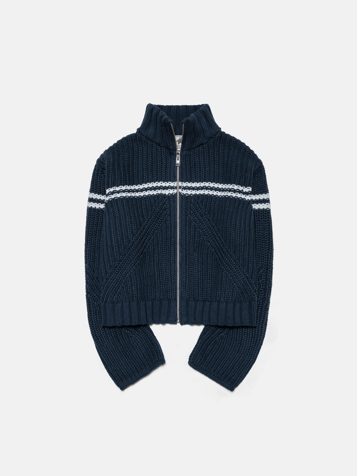 ZIP SWEATER - NAVY