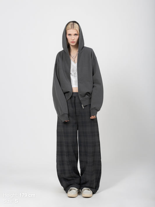 HEAVY ZIP HOODIE - GRAPHITE