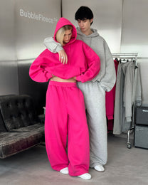 BUBBLE SWEATPANTS - HOT PINK