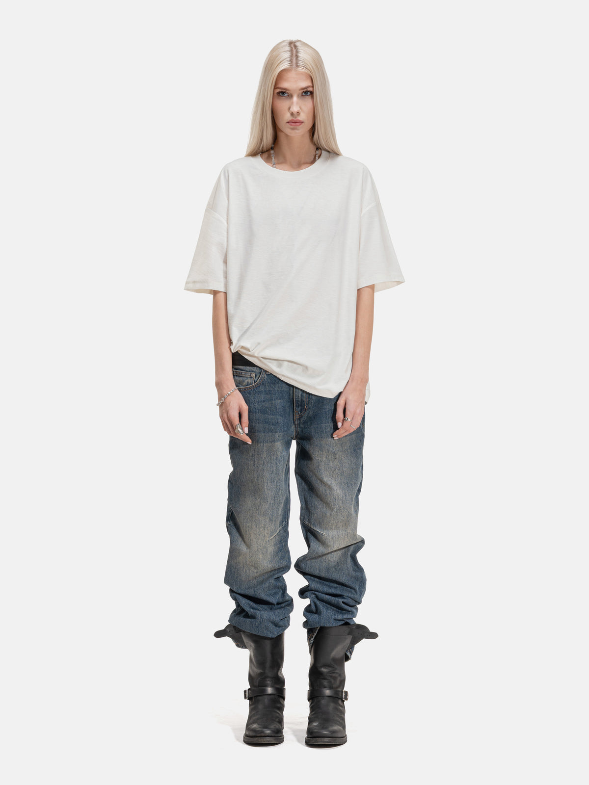 WORN SLUB TEE - WHITE