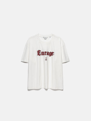 WORN SLUB LOGO TEE - WHITE