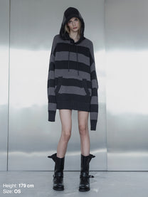 SWEATER HOODIE - STRIPED