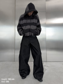 SWEATER HOODIE - STRIPED