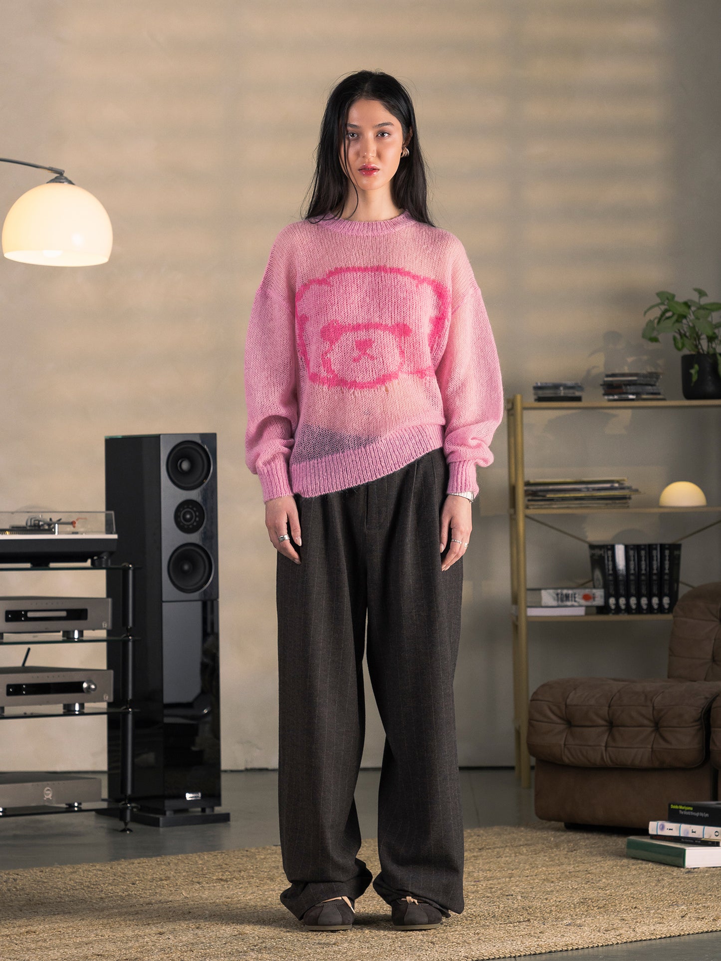 LOOSE KNIT SWEATER - PINK