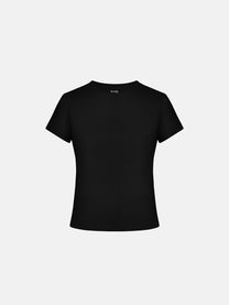 Tailliertes T-Shirt für Herren – Schwarz