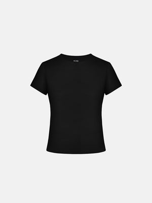 Tailliertes T-Shirt für Herren – Schwarz