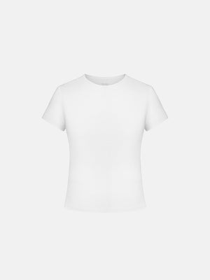 Tailliertes T-Shirt für Herren – Weiß