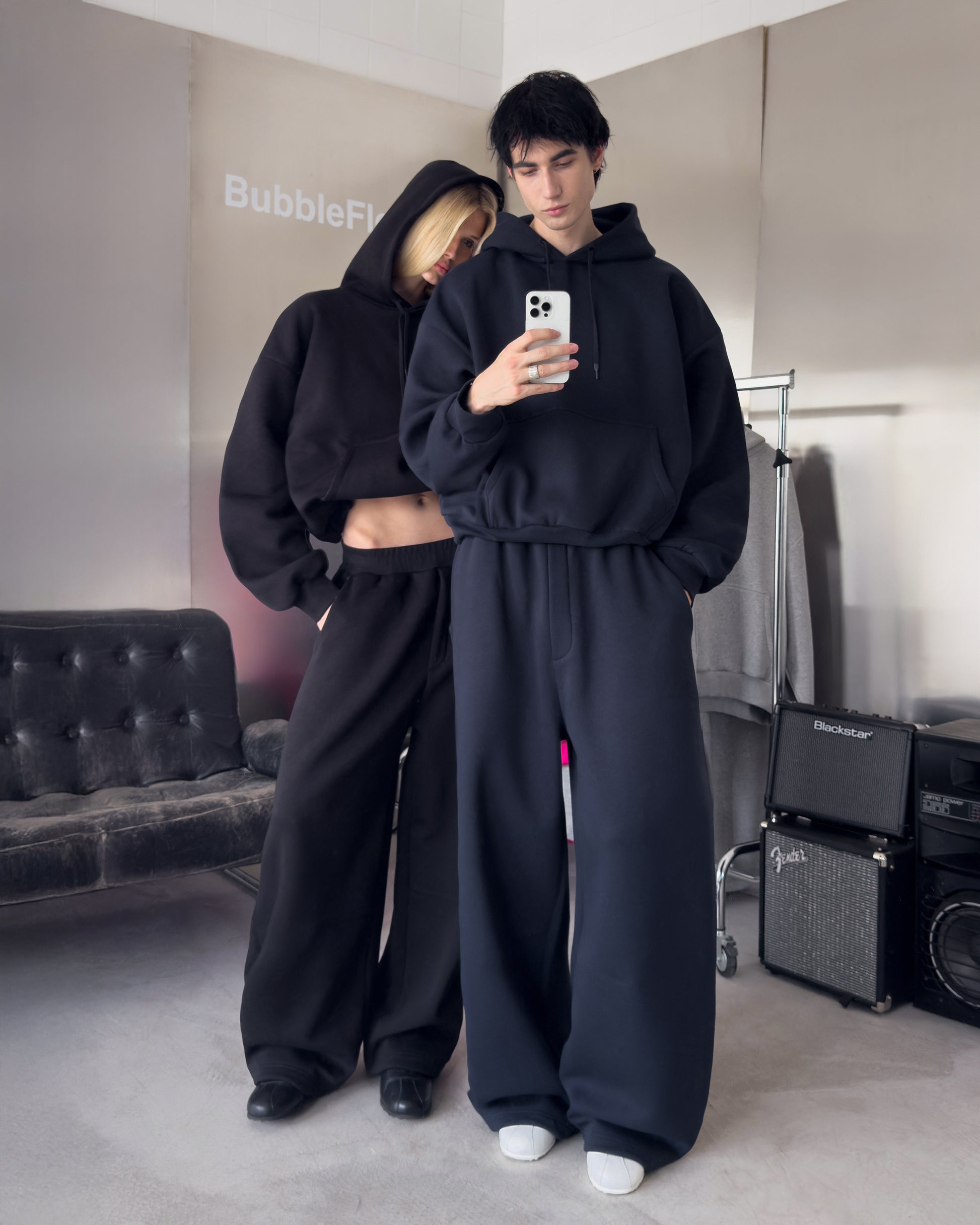 BUBBLE-SWEATPANTS - NACHT