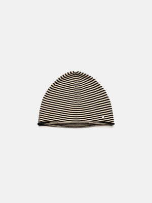 NOMAD BEANIE - BLACK STRIPED