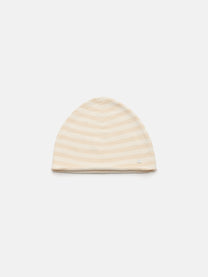 NOMAD BEANIE - BEIGE STRIPED