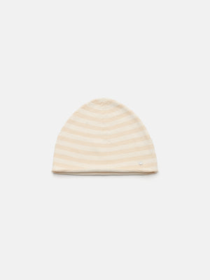 NOMAD BEANIE - BEIGE STRIPED