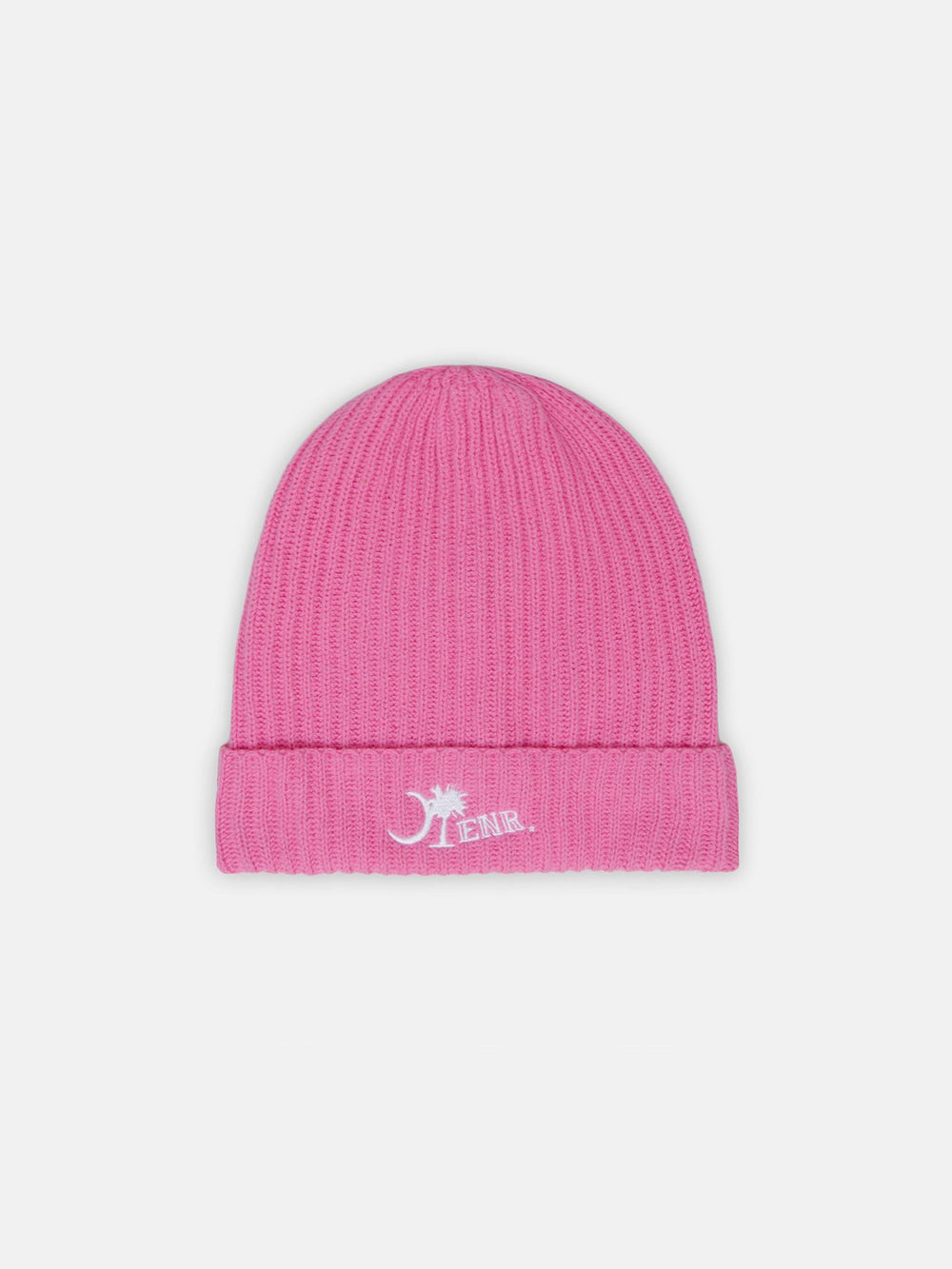 EMBROIDERED LOGO BEANIE - PINK