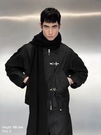 FATIGUE JACKET - BLACK RAW DENIM