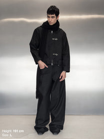 FATIGUE JACKET - BLACK RAW DENIM