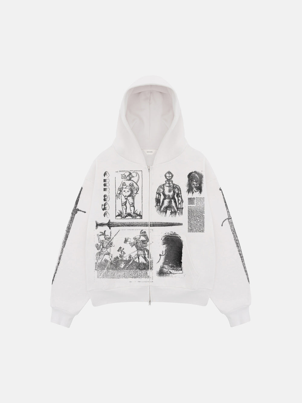 DUNGEON ZIP HOODIE - BLANC