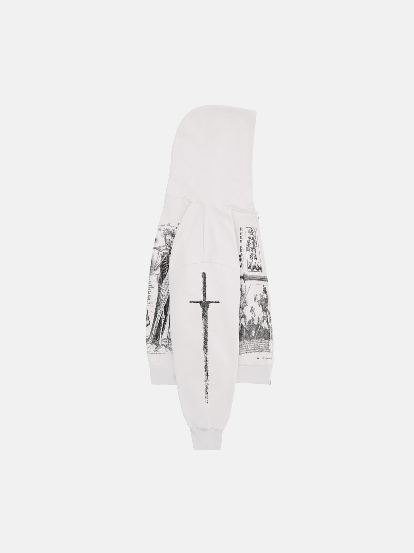 DUNGEON ZIP HOODIE - BLANC