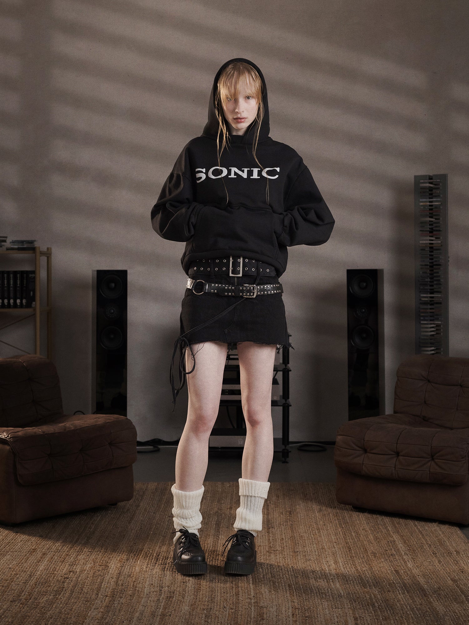 THE SONIC HOODIE - VINTAGE SCHWARZ