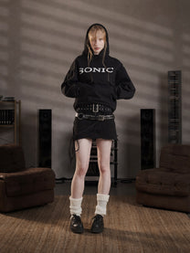 THE SONIC HOODIE - VINTAGE SCHWARZ