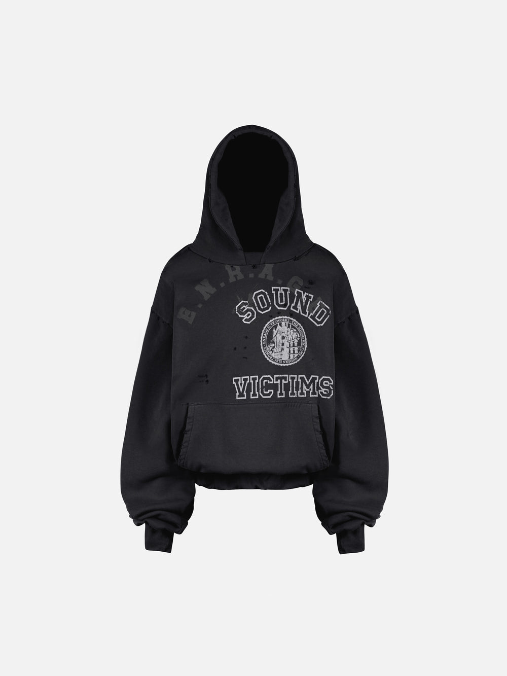 THE SOUND VICTIMS HOODIE - VINTAGE BLACK