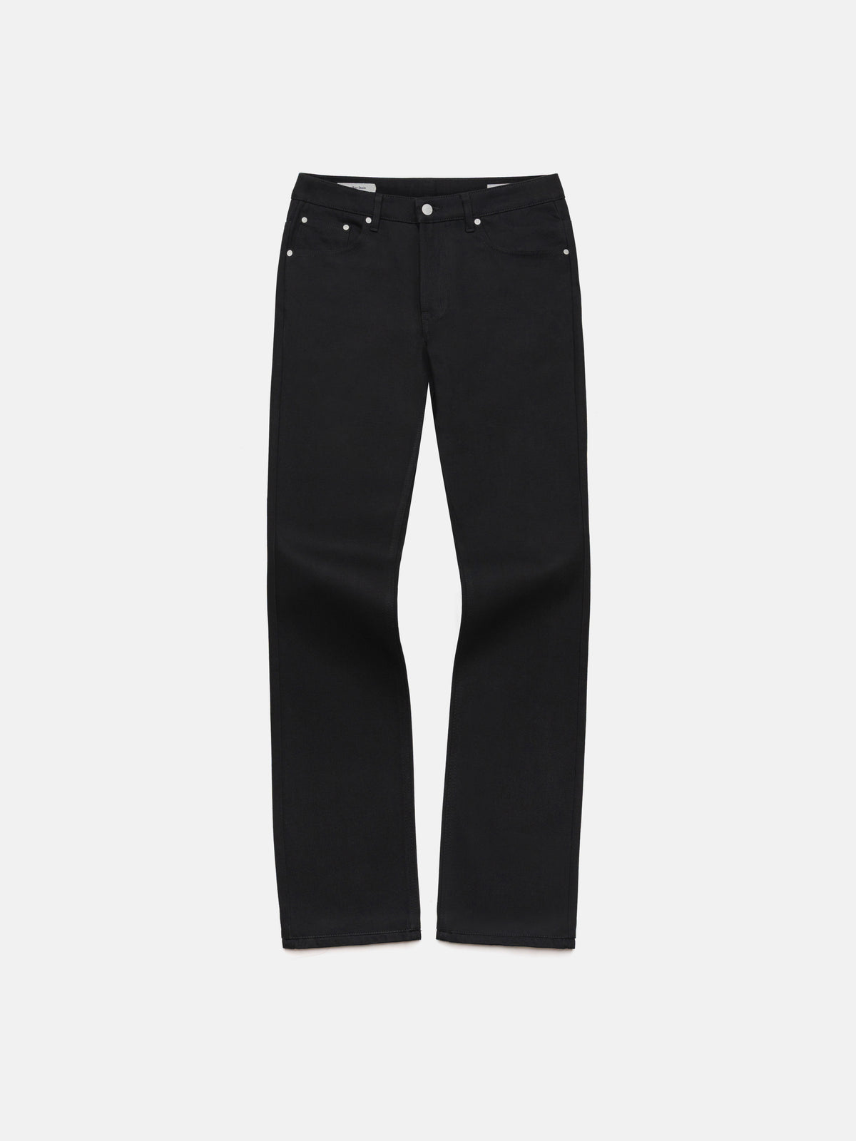 SLIM STRAIGHT JEANS - ALL BLACK DENIM