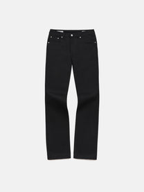 SLIM STRAIGHT JEANS - ALL BLACK DENIM