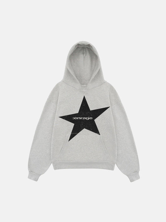 STAR HOODIE - GRAY