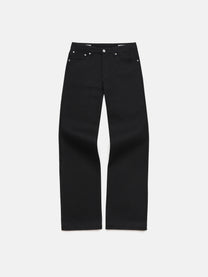 SLIM STRAIGHT JEANS - ALL BLACK DENIM