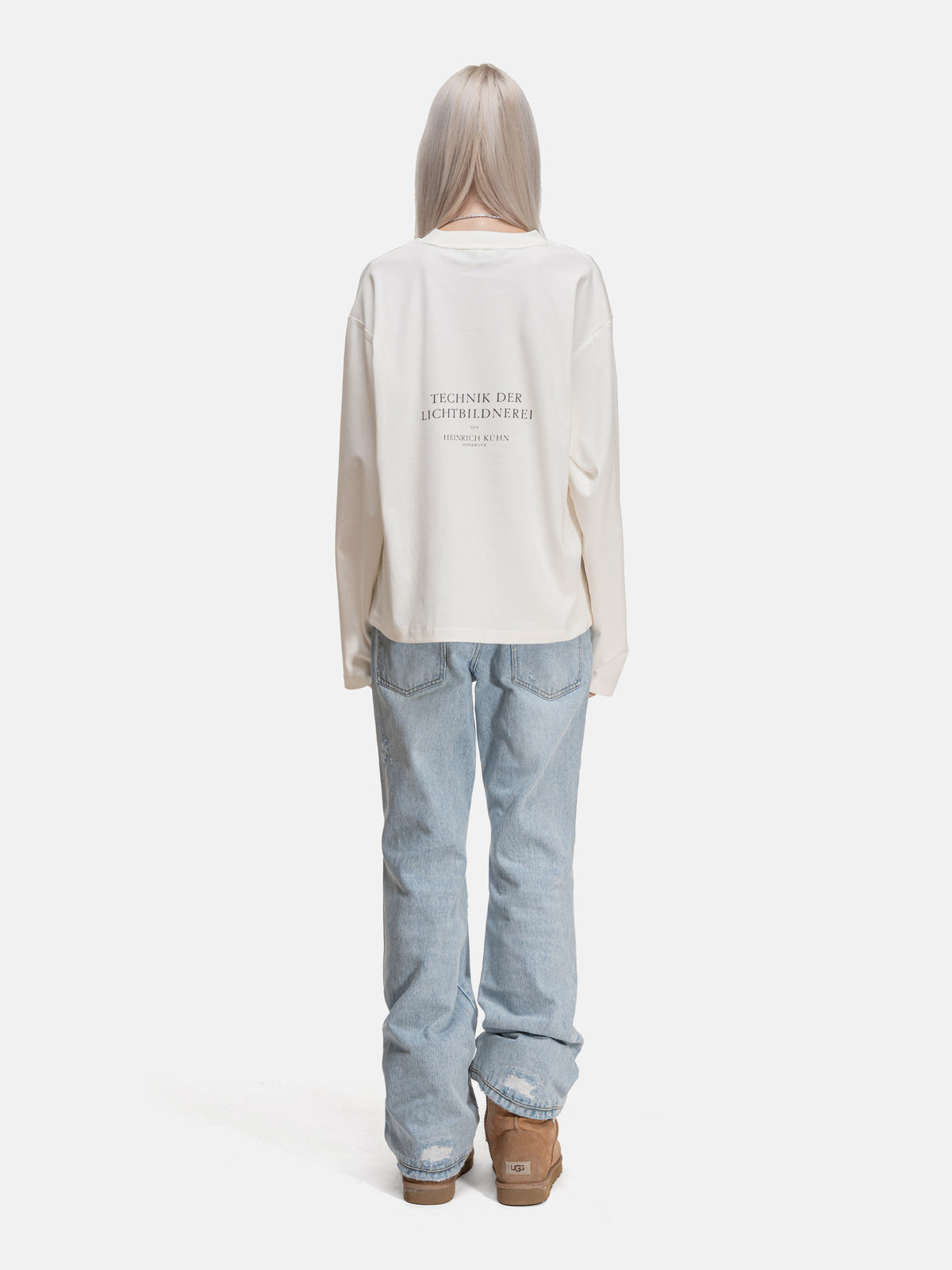 STRAIGHT JEANS - HEAVY REPAIRED BLUE DENIM