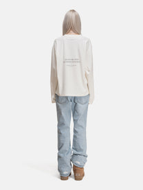 STRAIGHT JEANS - HEAVY REPAIRED BLUE DENIM