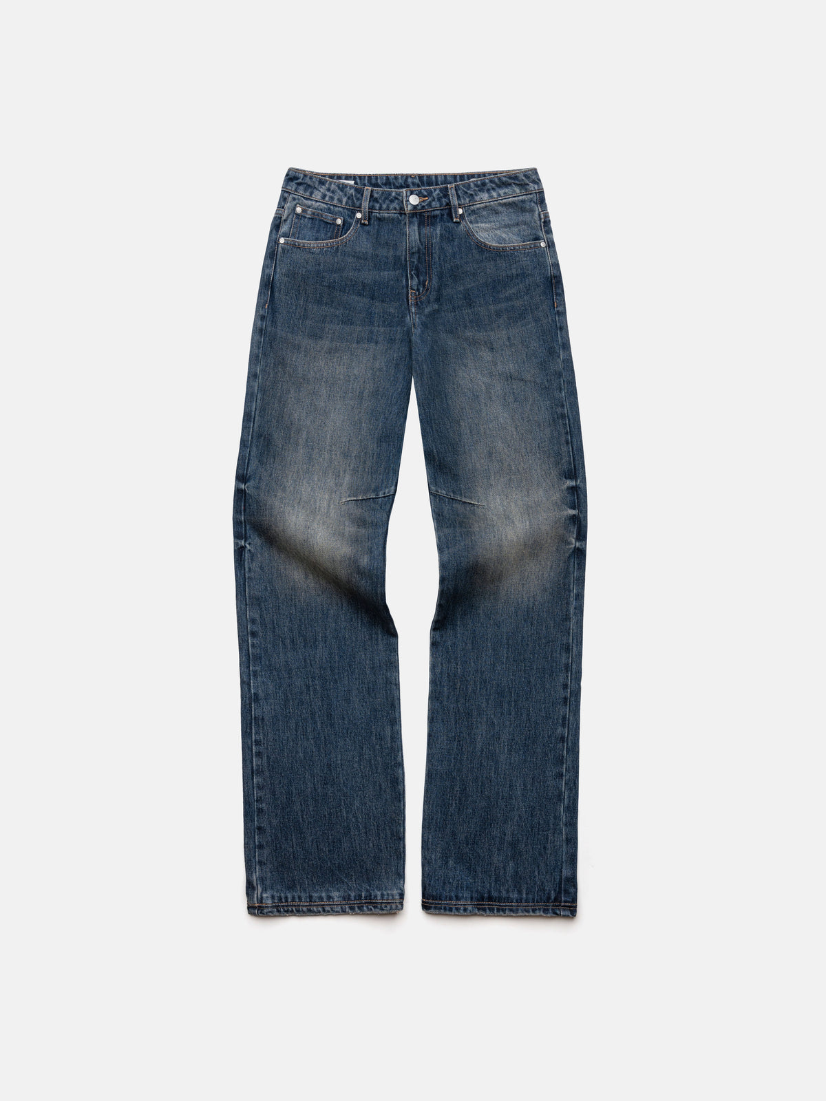 STRAIGHT JEANS - WASHED NAVY DENIM