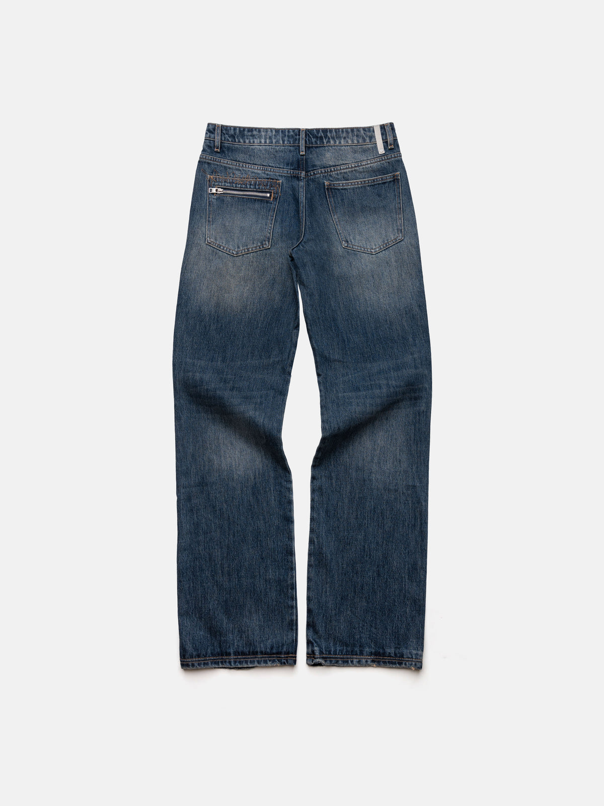 STRAIGHT JEANS - WASHED NAVY DENIM
