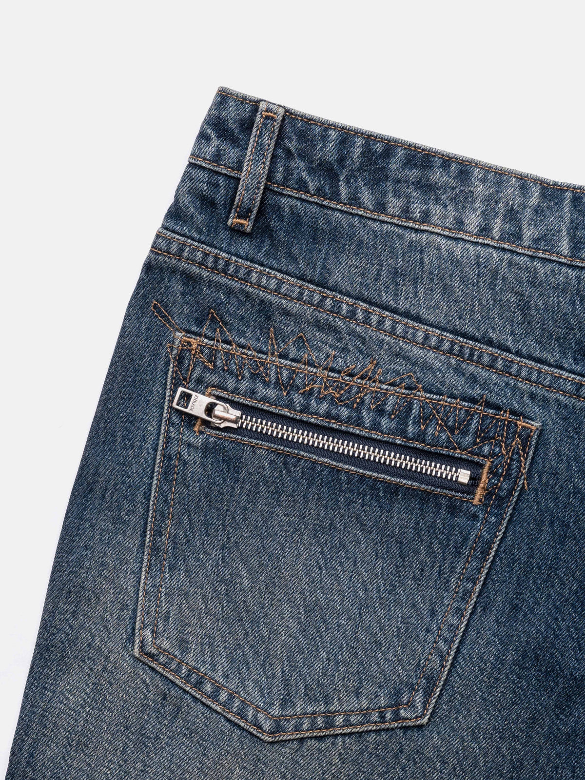 STRAIGHT JEANS - WASHED NAVY DENIM