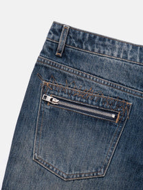 STRAIGHT JEANS - WASHED NAVY DENIM