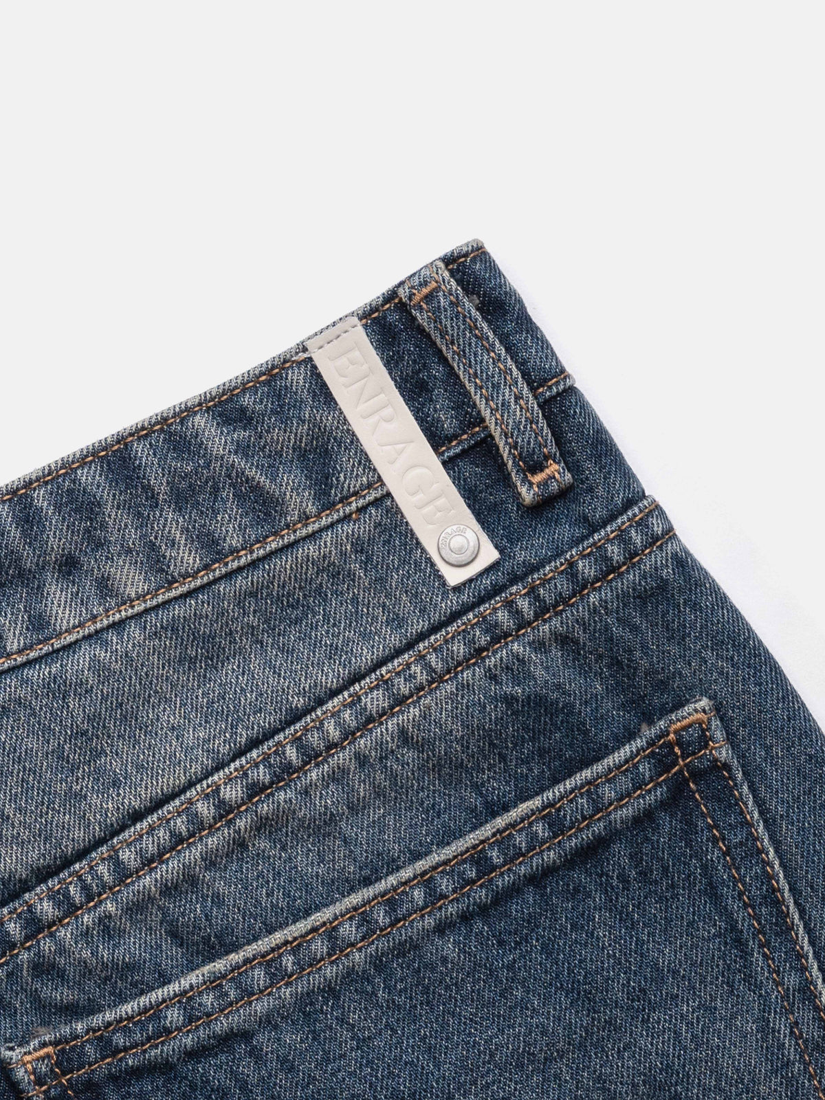 STRAIGHT JEANS - WASHED NAVY DENIM