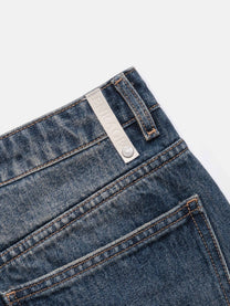STRAIGHT JEANS - WASHED NAVY DENIM