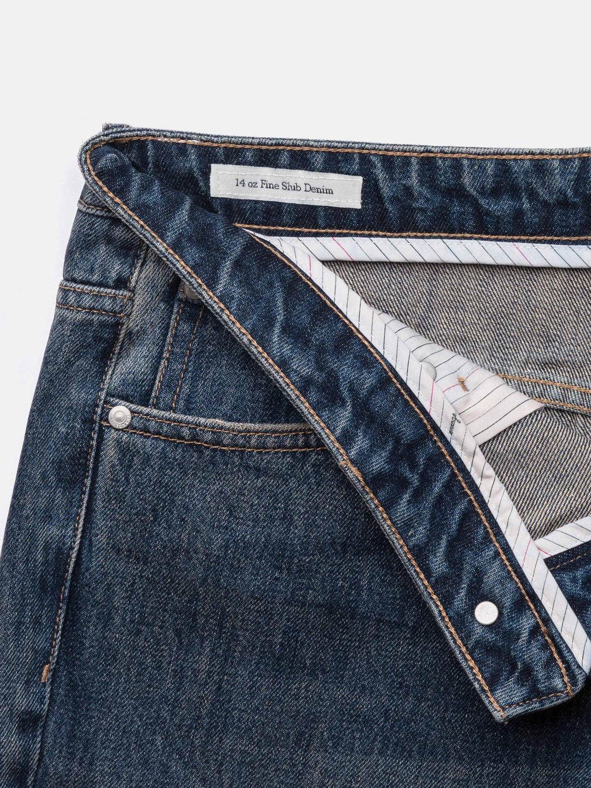 STRAIGHT JEANS - WASHED NAVY DENIM