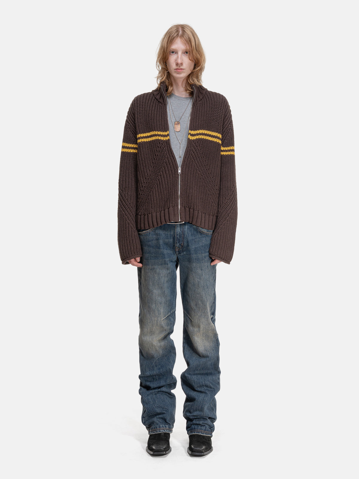 STRAIGHT JEANS - WASHED NAVY DENIM