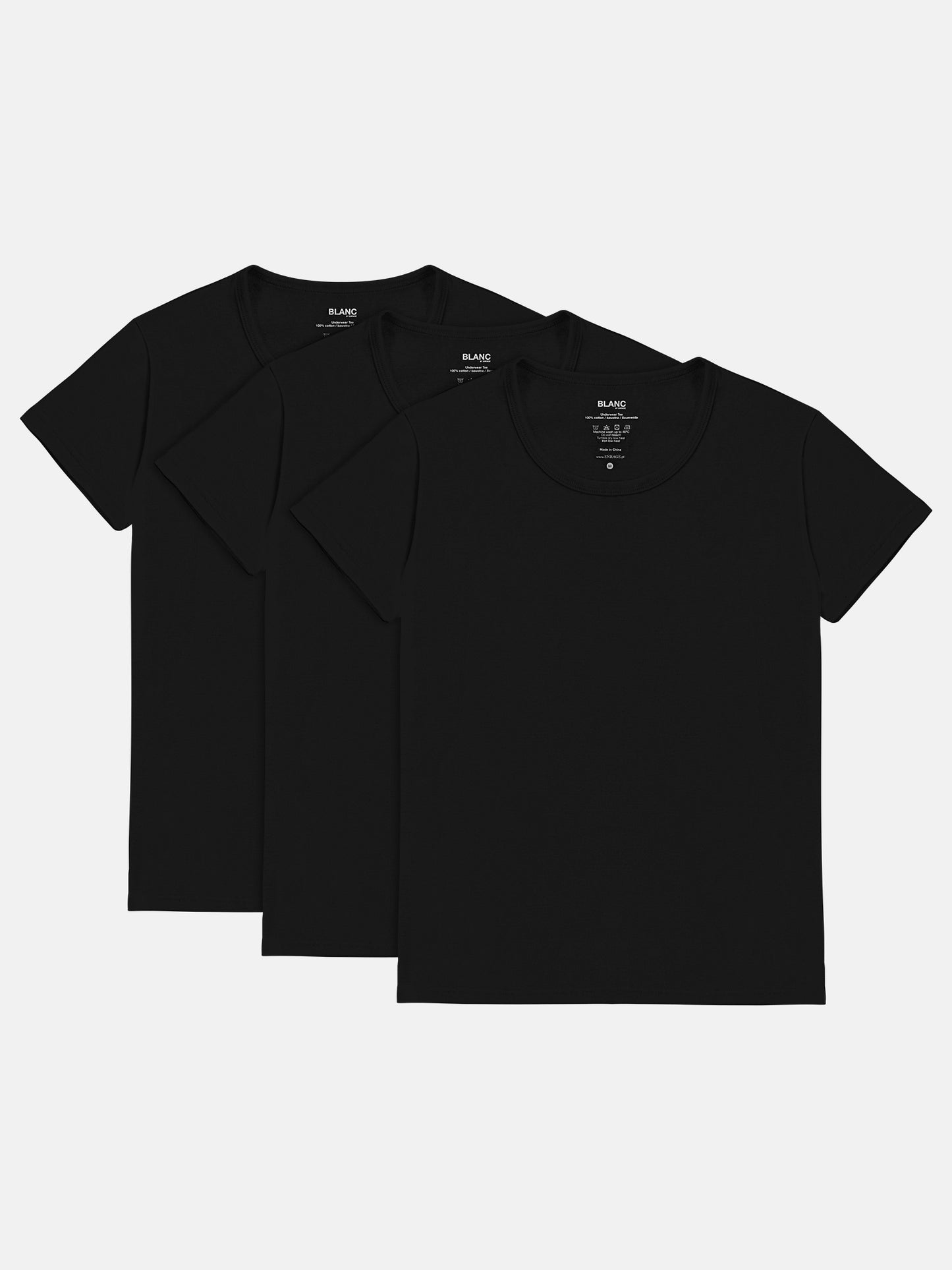 BLANC BLACK UNDERWEAR TEES - 3 PACK