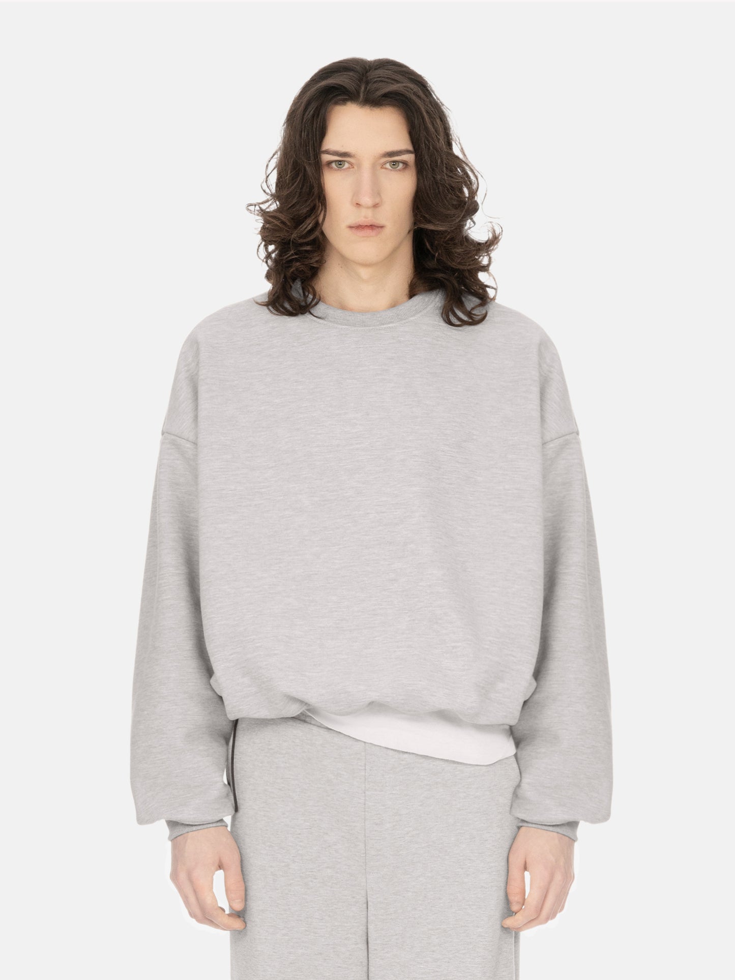 BLANC VERYLARGE GREY CREWNECK