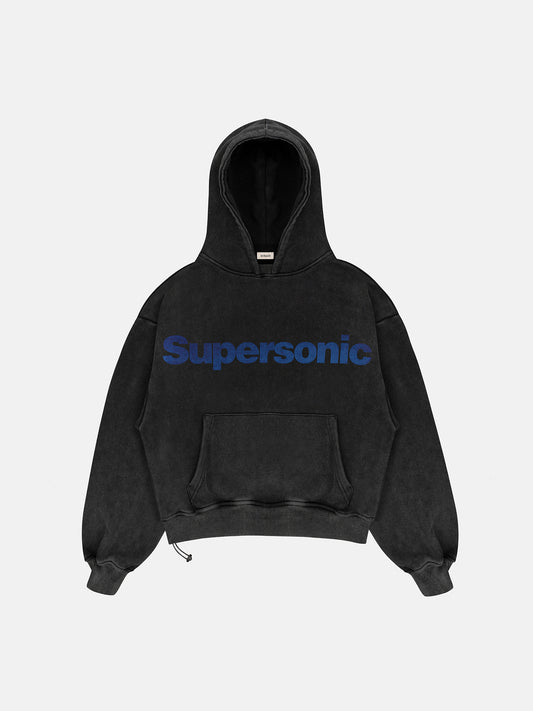 SUPERSONIC EDITOR'S CUT WASHED BLACK HOODIE
