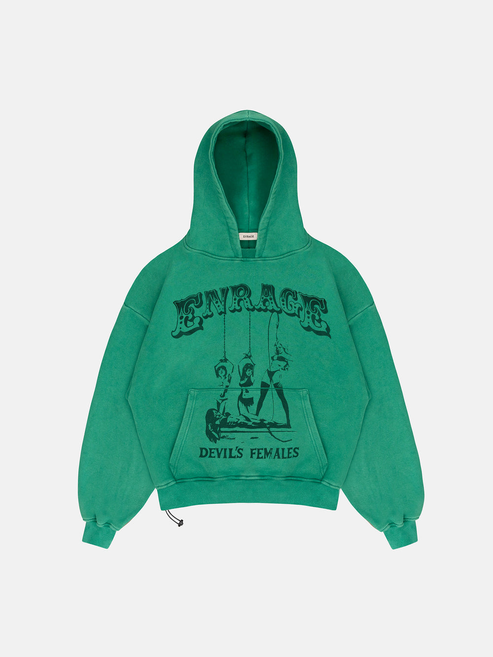 DEVIL'S FEMALES EDITOR'S CUT WASHED GREEN HOODIE