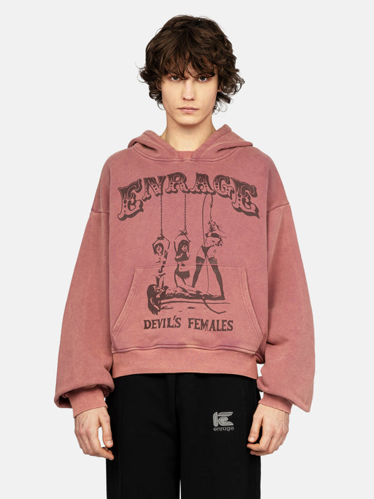 DEVIL'S FEMALES EDITOR'S CUT WASHED ROSE HOODIE